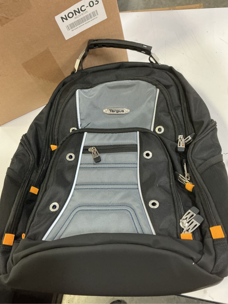 Condition photo showing Good Condition for targus drifter ii laptop backpack, black/gray – backpack for men for business and travel, durable water-resistant material, fits up to 17" laptops (tsb239us)