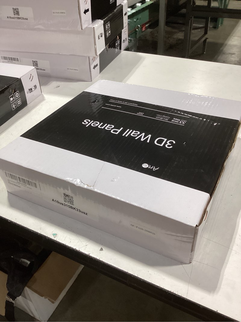 Condition photo showing New/Like New for Art3d Decorative 3D Wall Panels in Diamond Design, 12"x12" Matt Black for Home and Office Decor (33 Pack) Matte Black