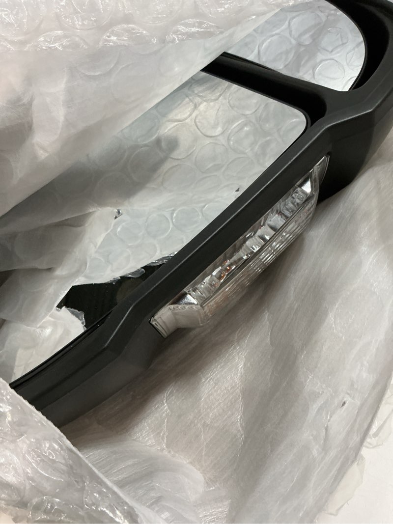 Condition photo showing Good Condition for Left Driver Side Mirror Compatible with 2014-2025 Ram Promaster 1500/2500/3500 with Power Glass Heated with Temperature Sensor turn signal light manual folding Replace 5VE99JXWAD(8+2Pins) L 8+2Pins