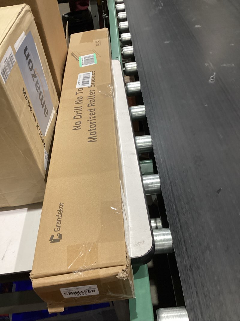 Condition photo showing New/Like New for Grandekor No-Drill No Tools Motorized Blinds with Remote | 30x72 White Electric Blackout Smart Roller Shade/APP/Voice Control-for Home Office, Living Room Blackout-white 30"W x 72"H