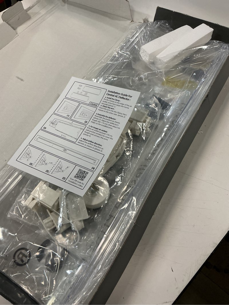 Condition photo showing Good Condition for witforms central adjustable ac air deflector - 360° rotatable - extends 24" to 43" length - fits most standard central air vents - transparent design - measure before purchase