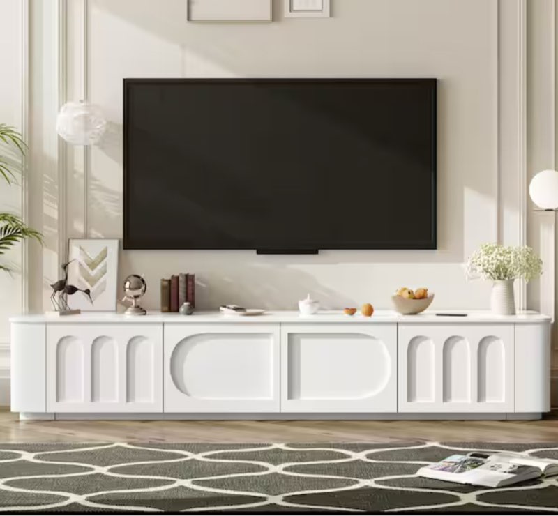 70.9 in. TV Stand Modern Entertainment Center Media Console with 2-Cabinets and 2-Drawers to 75 in.