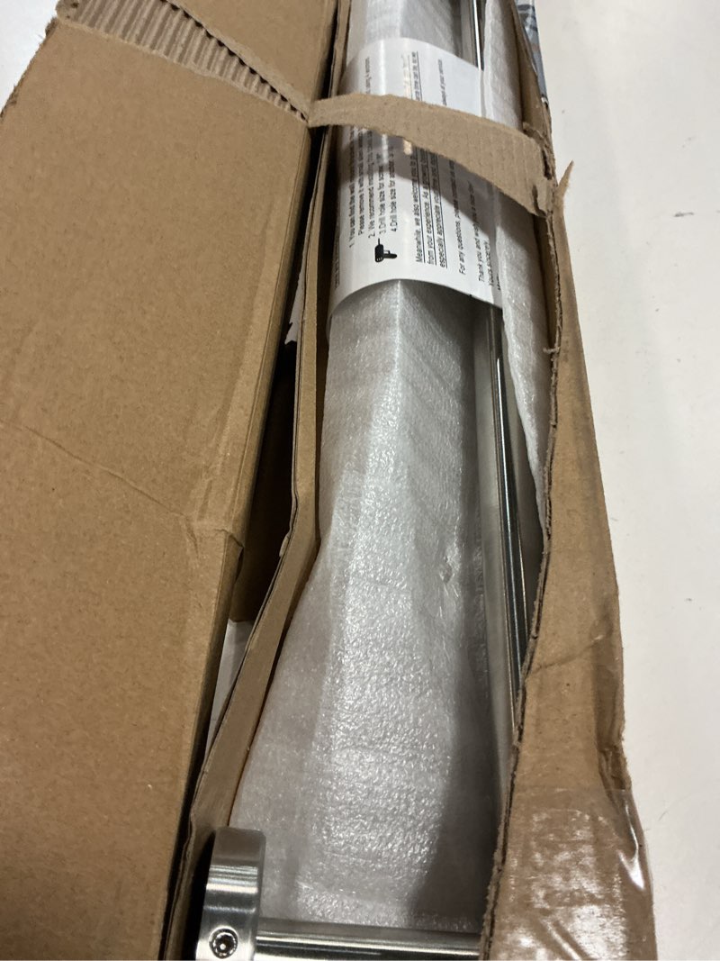 Condition photo showing As Is for JQK Bath Towel Bar, 27 Inch 304 Stainless Steel Thicken 0.8mm Towel Rack Bathroom, Towel Holder Brushed Finished Wall Mount, Useable Length 24 Inch, TB110L24-BN Brushed 27 Inch