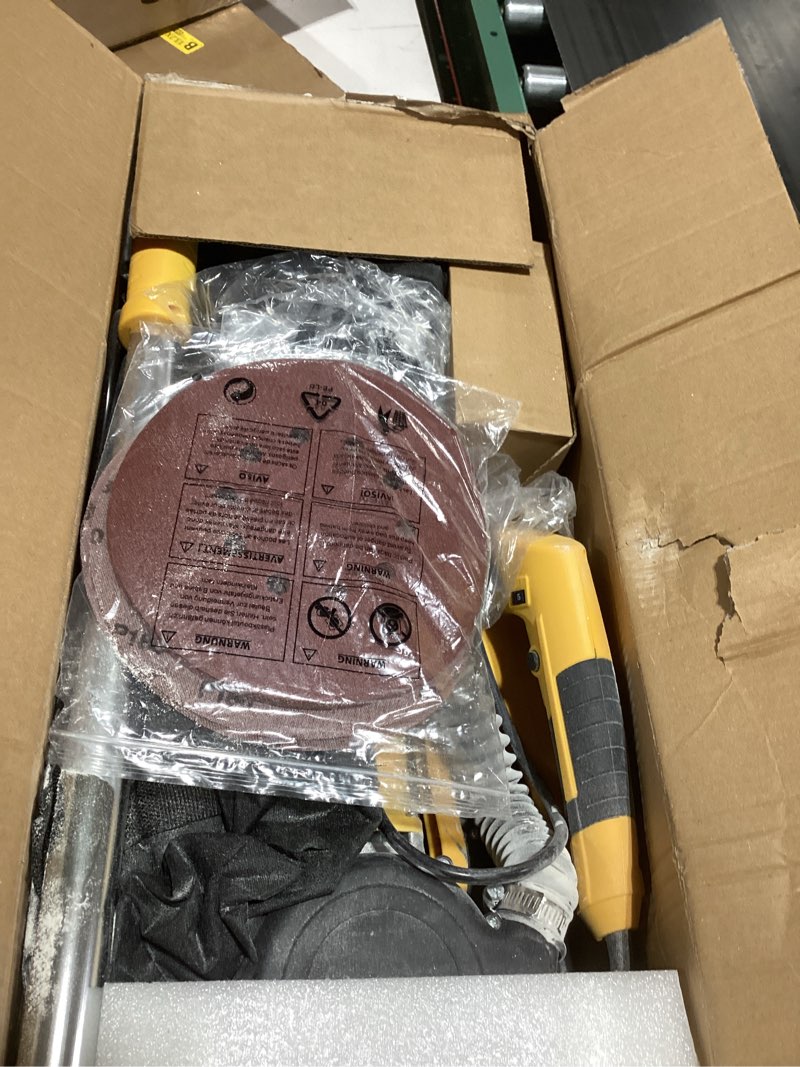 Condition photo showing New/Like New for Drywall Sander Tool, KUPERIA 8.5 Amp Popcorn Ceiling Removal Tool with 7 Variable Speed 800-1800RPM, Electric Drywall Sander with Extendable Handle, LED Light,6 Basic Sand Paper & 6 Grid Sandpaper Yellow