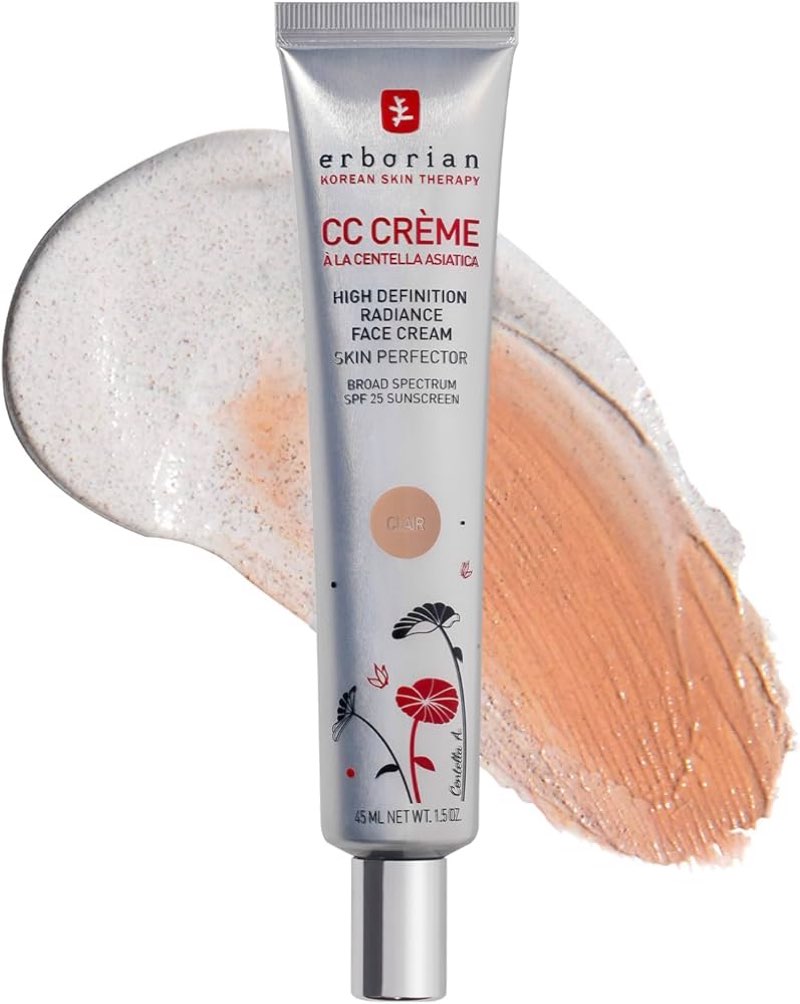 erborian color correcting cc cream with centella asiatica, tan (dore) - light multi-purpose facial c