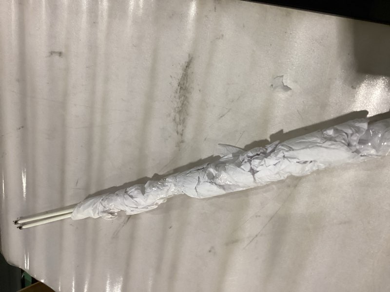 Bokon 2 Pieces White Fiberglass Blind Wand Vertical Blinds Stick Replacement with Hook and Handle fo