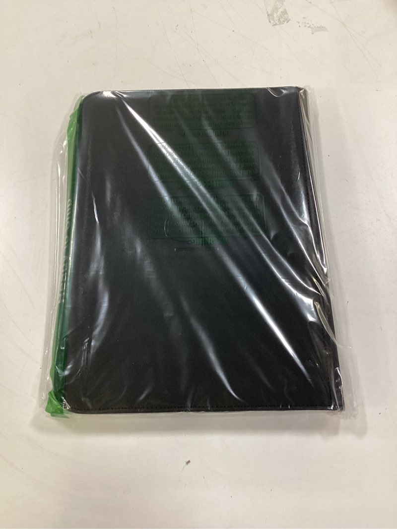 Condition photo showing New/Like New for TopDeck 500 Card Ringless Zip Binder Pro - 9-Pocket Pages Side Load Sleeve TCG Storage Portfolio, Compatible with Pokemon, Yu-Gi-Oh, One Piece, MTG, Comic Trading Collectible Cards - Black