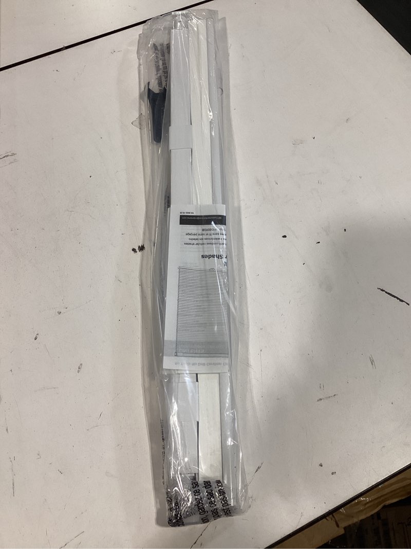 Condition photo showing Good Condition for lazblinds cordless cellular shades, no tools no drill light filtering honeycomb shades pleated blinds for windows, 17'' w x 36'' h, white light filtering-white 17'' w x 36'' h
