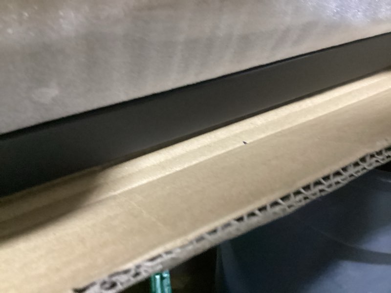 Condition photo showing As Is for 36" Metal Planter Box, Large Rectangular Window Box with Drainage Holes & Rust-Proof Coating, Modern Outdoor/Indoor Flower Box for Balcony, Patio & Herbs, Black 36”L x 12”W x 26“H