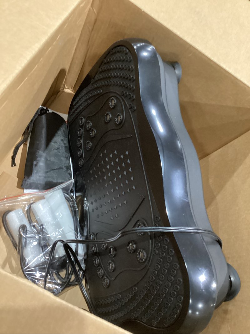 Condition photo showing As Is for Vibration Plate Exercise Machine, 130 Levels Full Body Workout Vibrating Plate for Lymphatic Drainage Weight Loss, 450 Lbs Capacity Shake Fitness Platform with Resistance Bands Bluetooth for Women Men