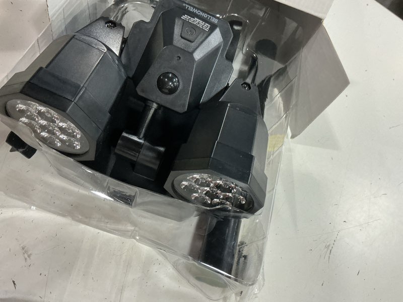 Condition photo showing As Is for bell & howell bionic spotlight duo motion-sensing solar powered led black spotlight