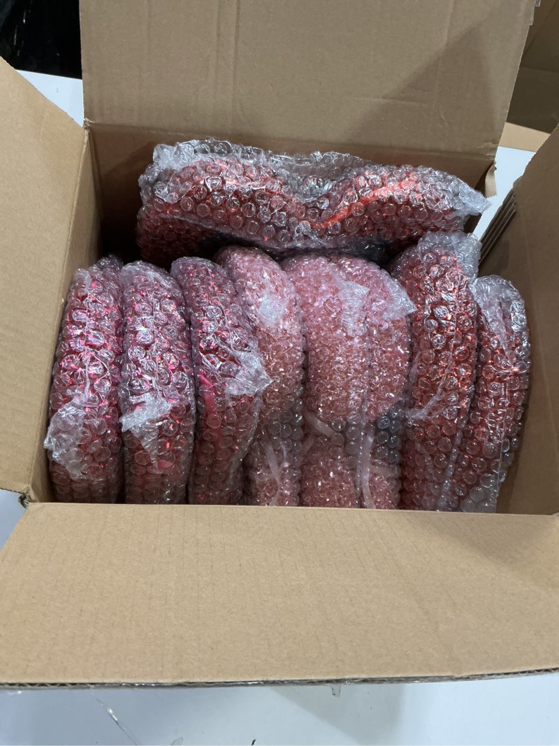 Condition photo showing New/Like New for Thyle 9 Pcs 10 Inch Valentine's Day Large Heart Ornaments 3D Sequins Glitter Heart Wreaths for Front Door Valentines Large Red Pink Hanging Ornaments for Valentines Wall Tree Wedding Party Decorations