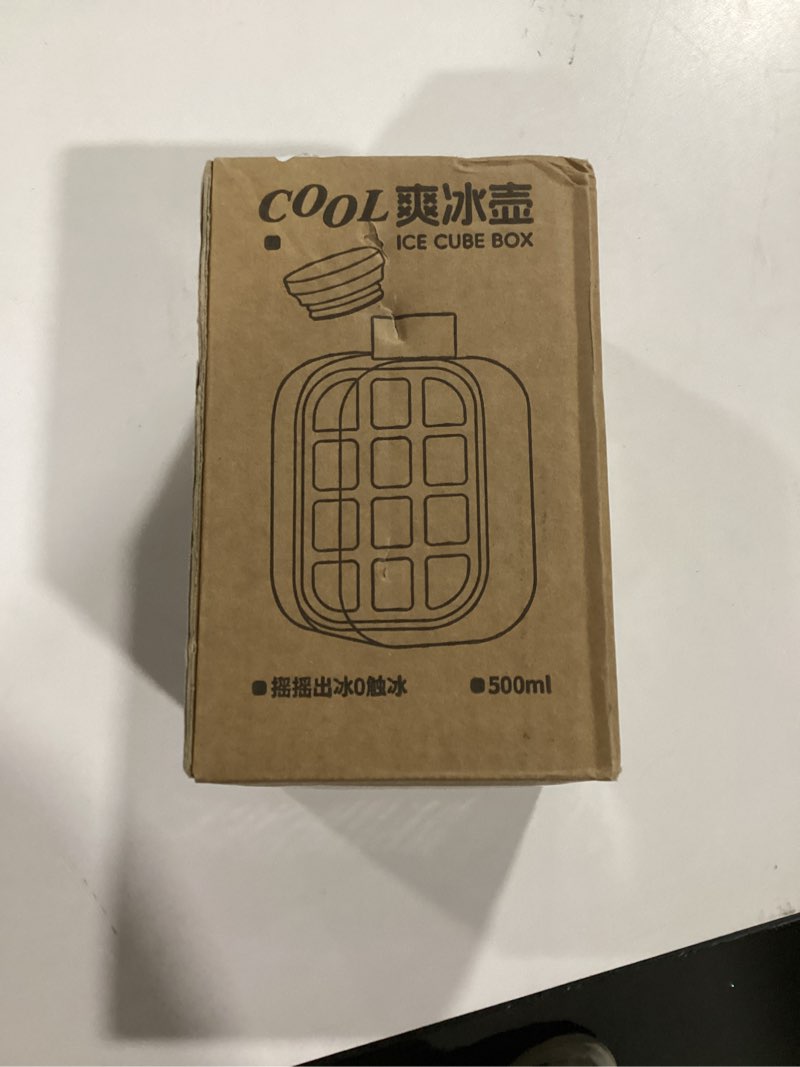 2-in-1 Ice Cube Bottle with Straw - Easy Press Ice Tray Water Bottle, Leak Proof Lid, Vertical Ice M