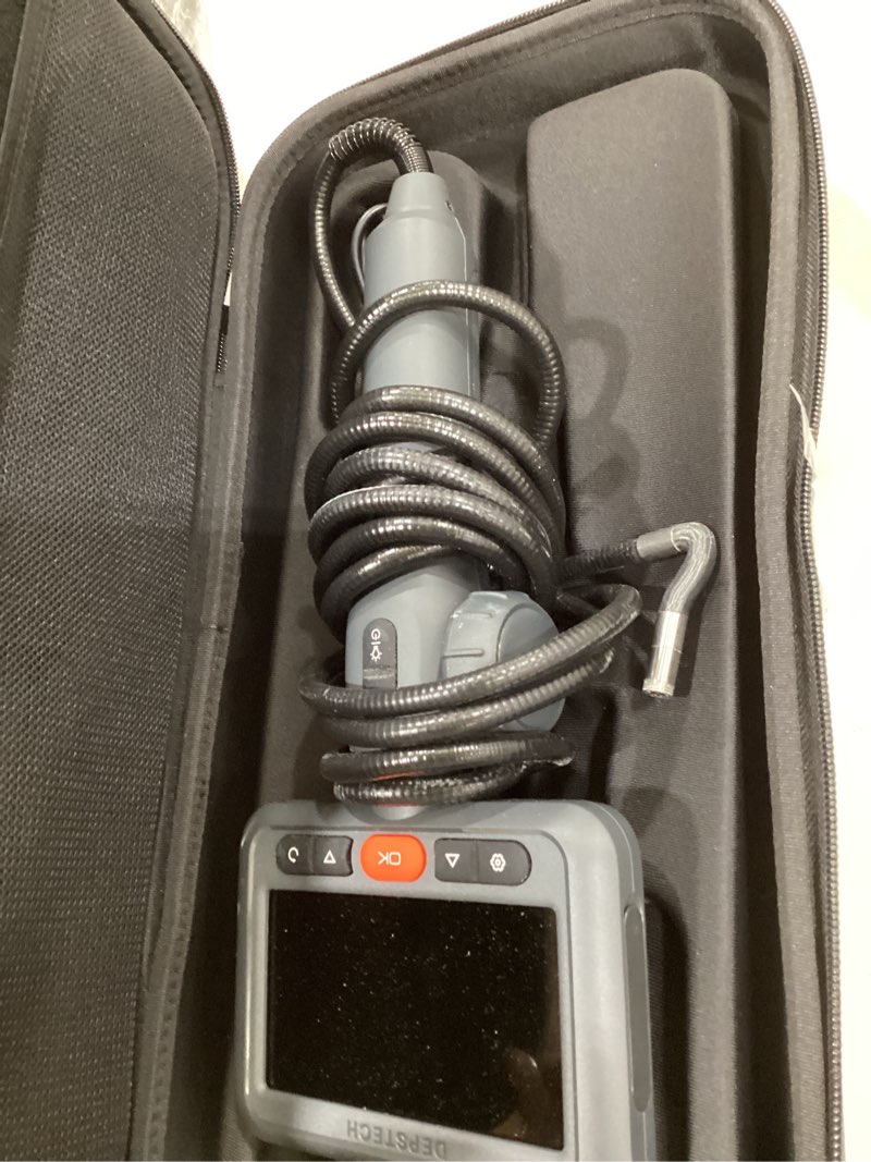 Condition photo showing Good Condition for depstech dual lens articulating endoscope camera with lights, 4.5" screen two-way industrial borescope, flexible snake scope, video inspection camera tool for wall engine auto mechanics - 10ft