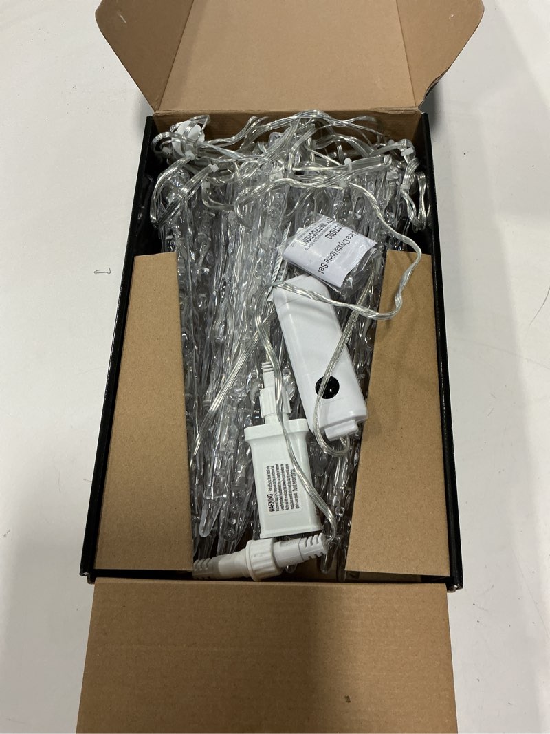 Condition photo showing Good Condition for 1k+ bought last week GE Color Effects100 -Count Color-changing LED Plug-In Christmas Icicle Lights