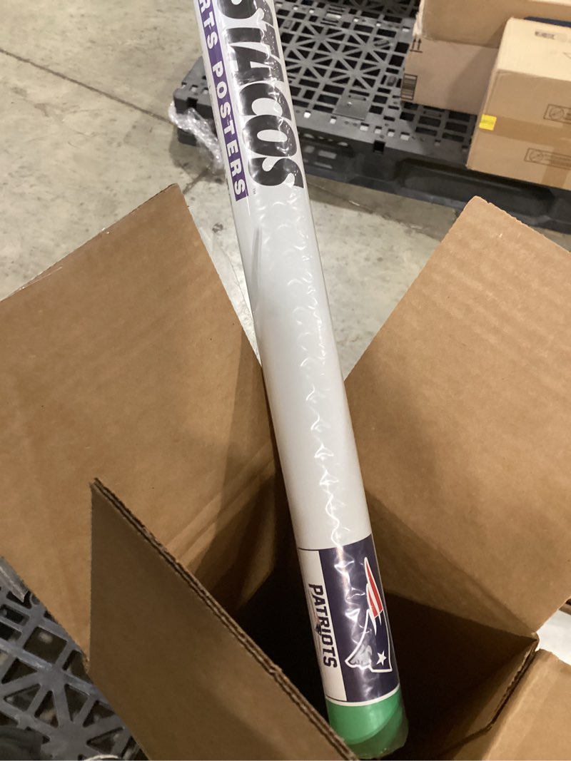 Condition photo showing New/Like New for NFL New England Patriots - Logo 21 Wall Poster, 34L" x 22.4W", Unframed Version Unframed Version 34"L x 22.4"W