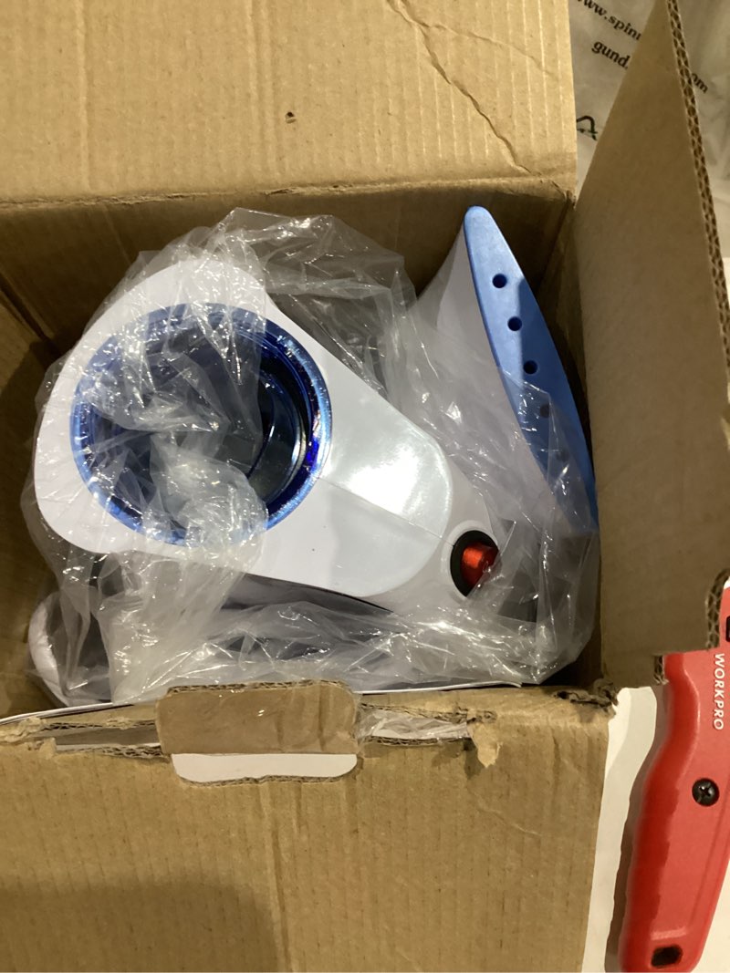 Condition photo showing New/Like New for HiLIFE Steamer for Clothes, Portable Handheld Clothing Steamer, 240ml Big Capacity, 700W, Strong Power, Fabric Quick Wrinkle Remover with Brush for Home, Office, Travel (ONLY 120V) -Blue 1-Blue
