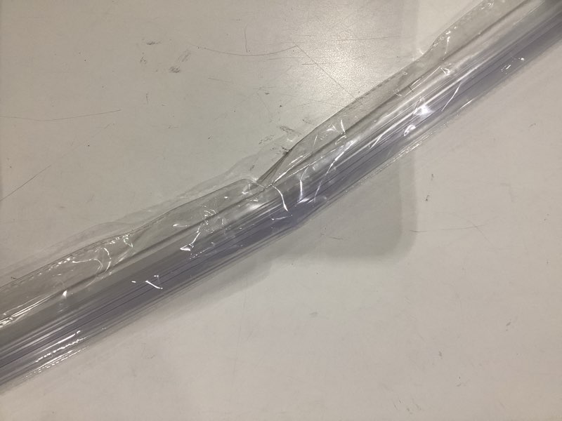 Condition photo showing As Is for cozylkx frameless shower door bottom seal with drip rail for 3/8\"(10mm) glass, length 27.5\"/0.7m, glass door sweep stop shower leaking clear, bent
