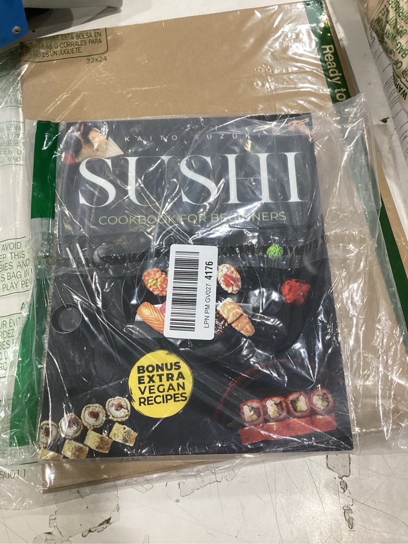 Condition photo showing Good Condition for sushi cookbook for beginners: everything you need to create stunning sushi at home with easy recipes, expert tips. a step-by-step guide to craft elegant rolls, delicious sashimi, and vibrant nigiri