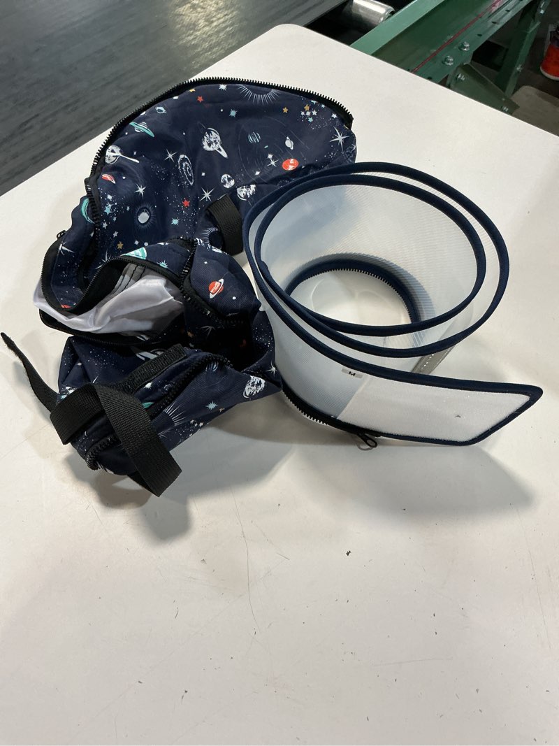 Condition photo showing Good Condition for elevated inflatable dog cone collar to stop licking, doggie donut collar after surgery, soft dog cone alternative for small medium large dogs navy m(neck 9"-12.5")