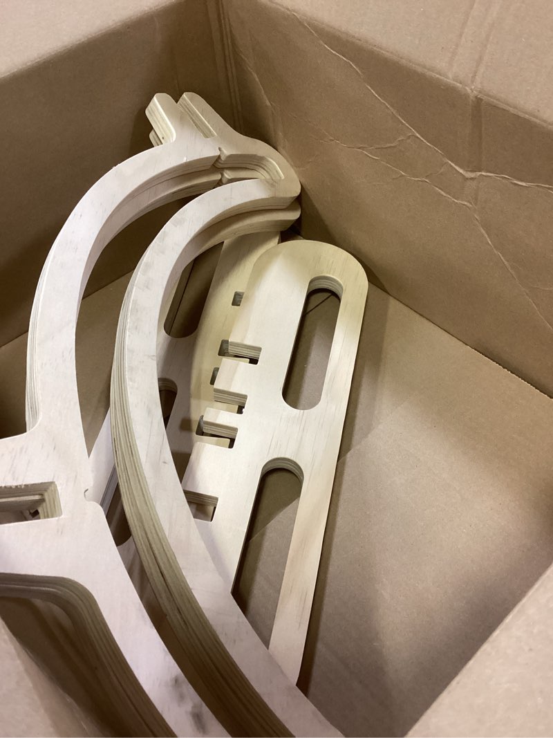 Condition photo showing Good Condition for 1 Pack Wooden Stationary Bike Floor Stand Bicycle Indoor Storage 4 Adjustable Sizes Fit Commuter, Mountain, Road, Gravel Bikes Etc, Bike Wheel Wooden Display Stop Suitable for Home (Hollow) 1 Hollow