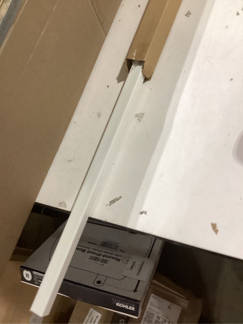 Condition photo showing Good Condition for towel bar replacement rod 24 inches adjustable spring end wall mount replacement towel bar for ceramic holder bathroom kitchen towels bars storage (white towel holder)