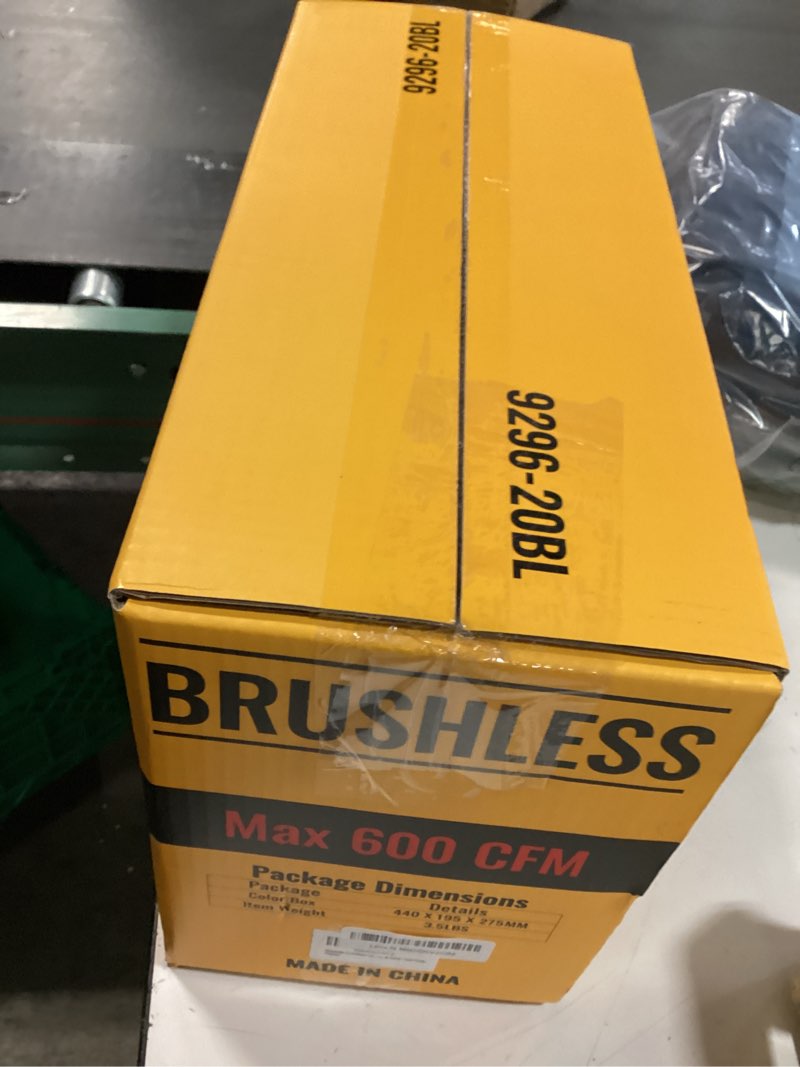 Condition photo showing New/Like New for Cordless Leaf Blower, 600 CFM/125 MPH Turbo Boost Compatible with Dewalt 20V Max Battery, Brushless Motor, Variable Trigger and Speed Lock, Ergonomic 3.5LBS for Driveway & Yard, Tool Only