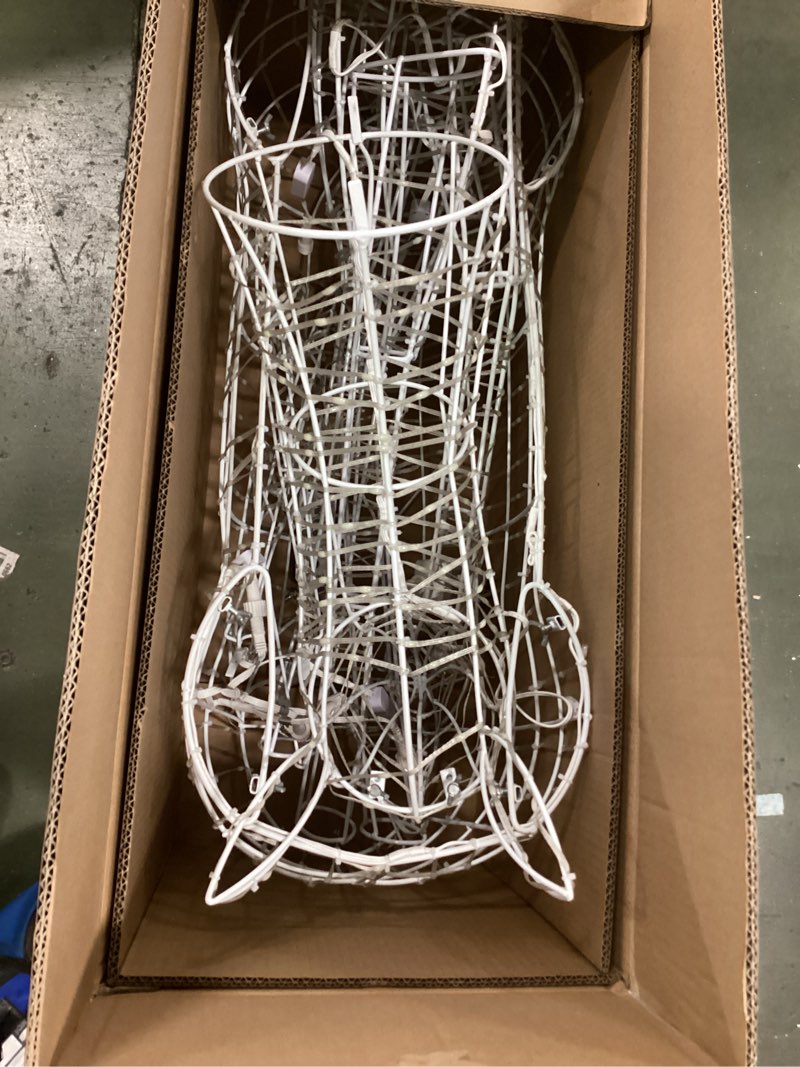 Condition photo showing As Is for  GE 72-in Freestanding Reindeer Yard decoration with Multicolor LED Lights