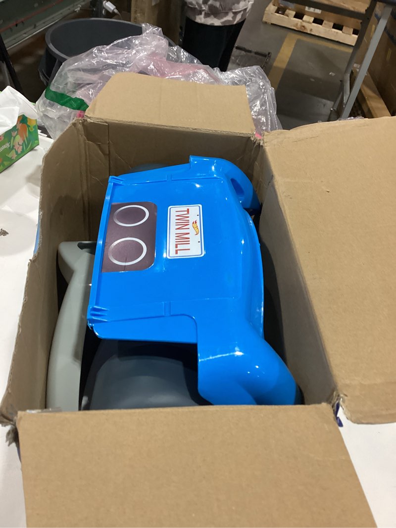 Condition photo showing As Is for Hot Wheels Blue Race Car Potty Training Toilet, Race Car Potty Seat Includes Detachable Toddler Toilet Seat and Kids Potty, Ages 12 Months and Up