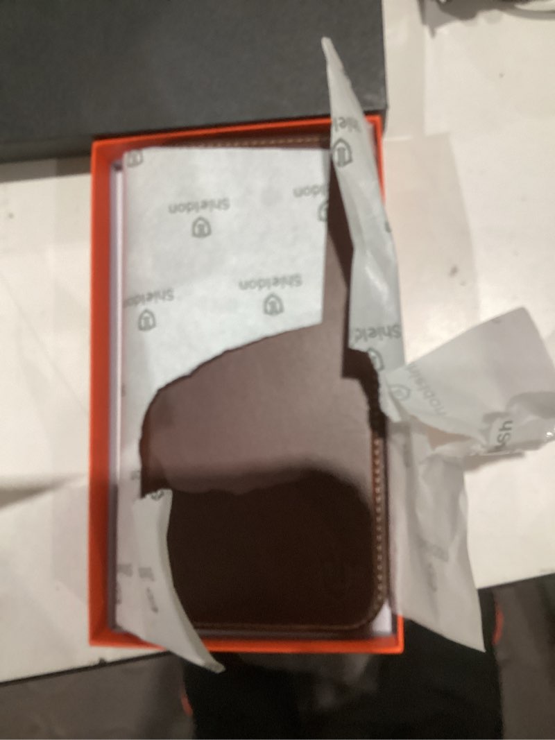 Condition photo showing New/Like New for shieldon wallet case for iphone 16 pro 6.3", genuine leather folio [magnetic closure] [rfid blocking credit card slot] [kickstand] full protection cover compatible with iphone 16 pro 2024 - black