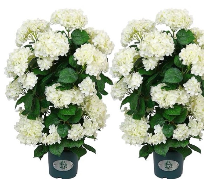 30'' artificial blue hydrangea potted plant – realistic silk flowers faux hydrangea tree with decorative pot, uv resistant for indoor outdoor home, patio, entryway, or garden decor (1, blue)