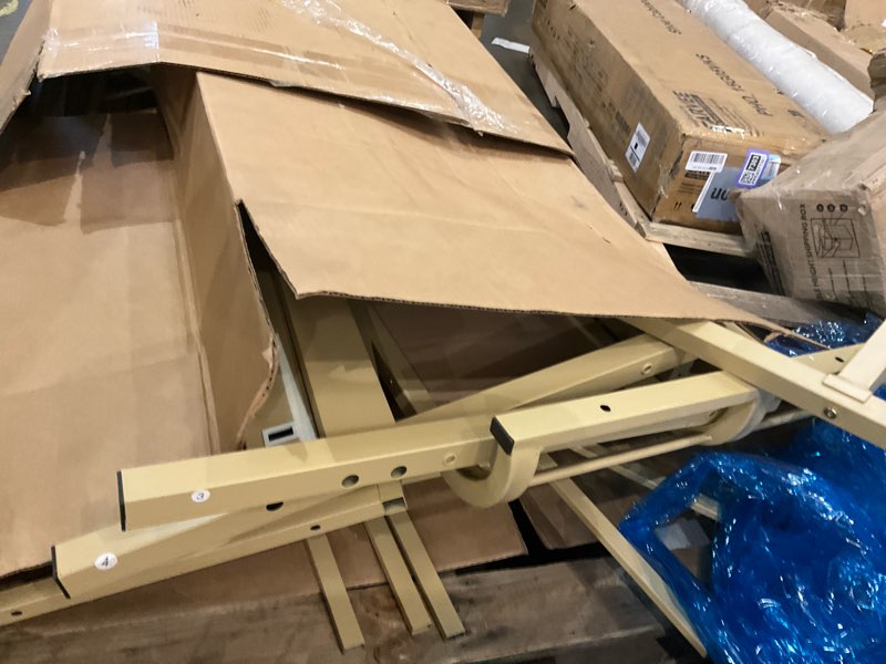 Condition photo showing As Is for Bellemave Metal Full Size Montessori Bed with Fence and Slats, Full Size Low Platform Bed Frame with