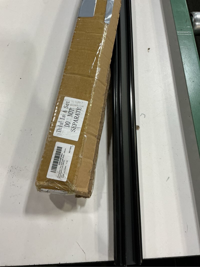Condition photo showing As Is for 2 Pcs 36" Double Bubble Kerf Door Sweep 1-3/4" Wide Vinyl Weatherstrip Seal for Exterior Doors, Energy Efficient Draft Stopper, Easy Slide in Installation, Blocks Dust/insects/noise (Black) Double Bubble Kerf Black 2