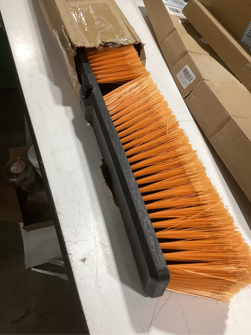 Condition photo showing Good Condition for PBHEPJ 24 Inchs Push Broom Outdoor Heavy Duty, Shop Broom with 60" Long Bandle for Cleaning Outdoor or Indoor Tile, Garage, Shop, Deck, Concrete, Wood, Stone, Patio Floor 1