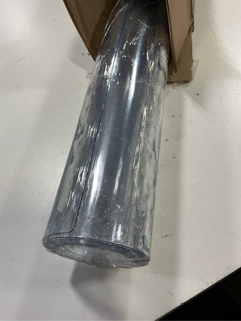 Condition photo showing New/Like New for ostepdecor clear table cover protector, 2mm thick, 44 x 96 inch, dining room table protector 44" x 96" crystal clear 2mm