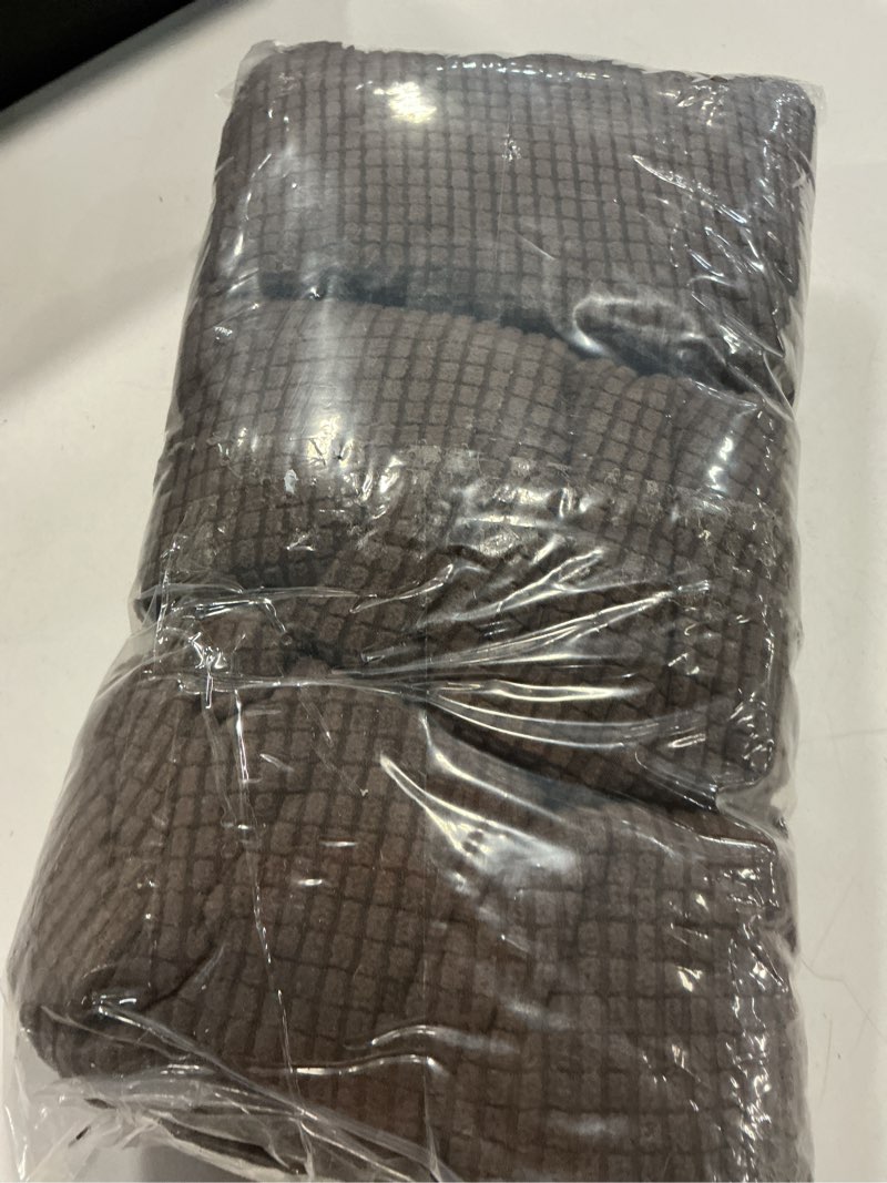 Condition photo showing Good Condition for hyha waterproof couch cushion covers for pets, non slip sofa seat cover for dogs washable, soft thick stretch jacquard fabric, sofa slipcovers with elastic bottom (3 pieces, brown) brown 3pc