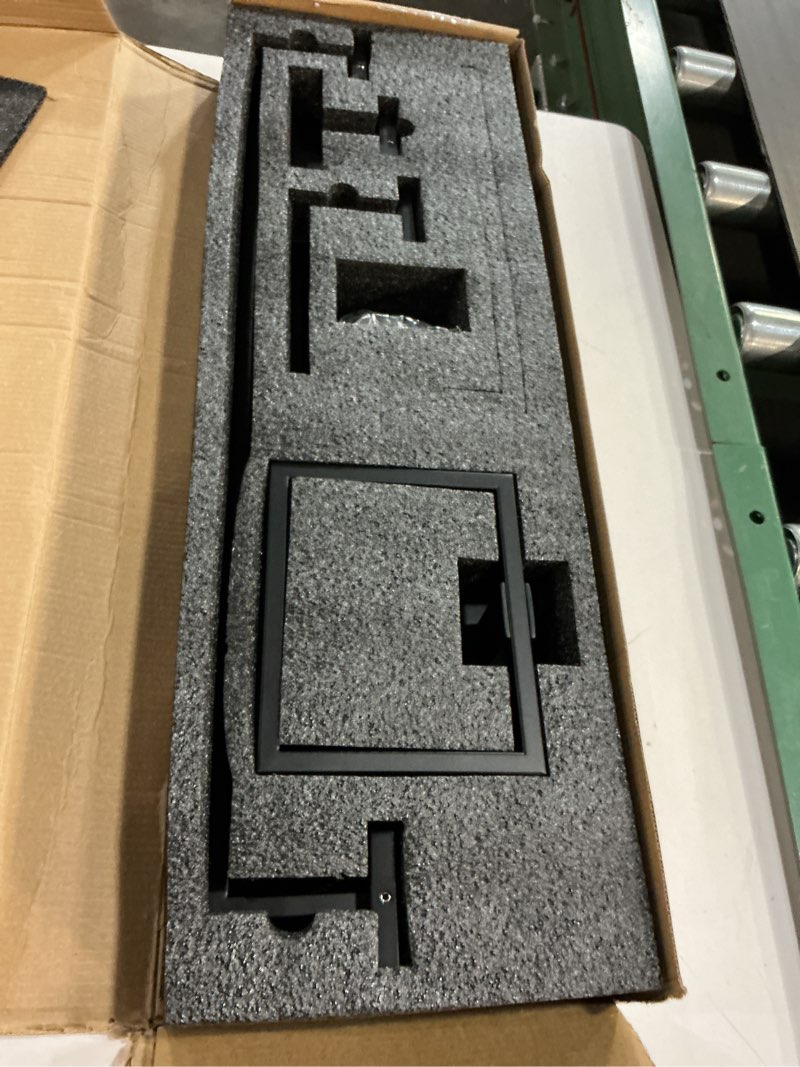 Condition photo showing New/Like New for BOZWELL 4 Pieces Matte Black Bathroom Hardware Accessories Set Square Towel Racks for Bathroom 23.6 