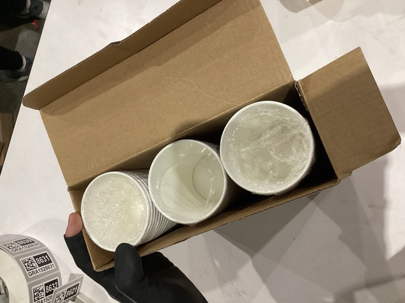 Condition photo showing New/Like New for JOYIN 100PCS 9oz Christmas Disposable Paper Cups, Xmas Drinking Party Cups Bulk with Christmas Eleme