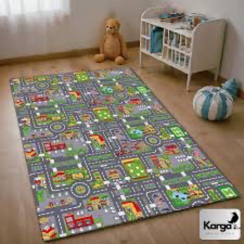 Kids Carpet Playmat Rug - Car Carpet for Kids 4.5x6 Feet, Large Educational Play Mat Town Traffic Ro