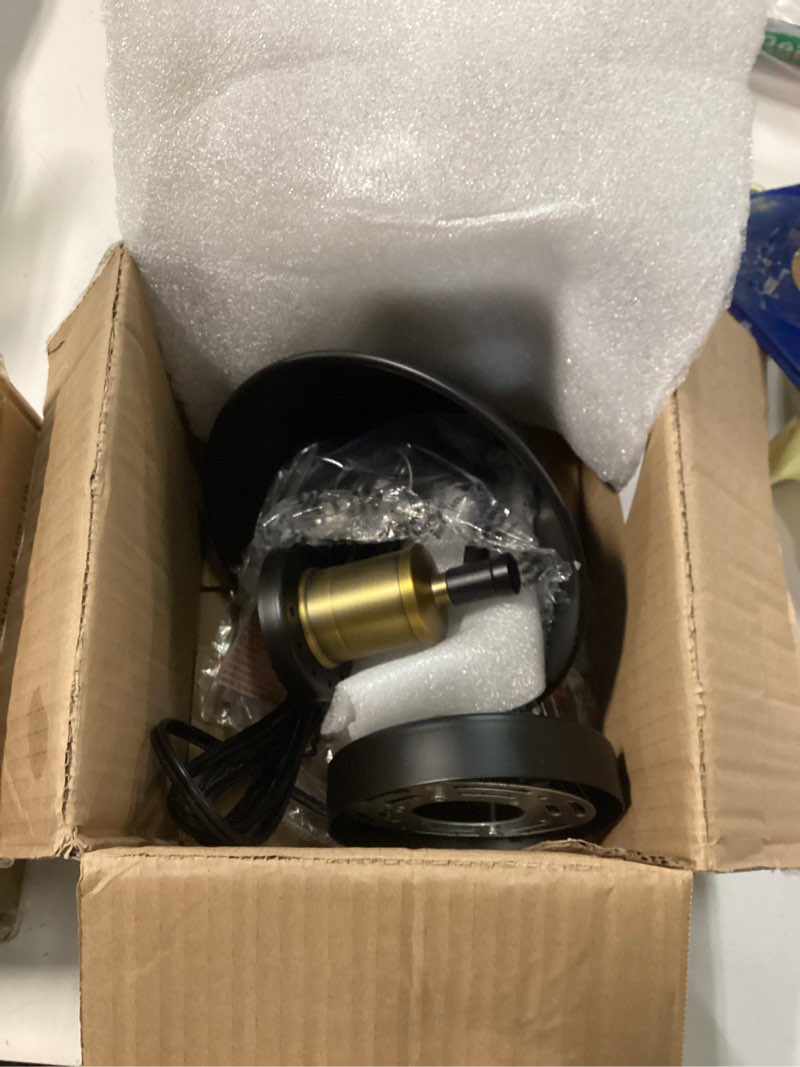Condition photo showing Good Condition for Swing Arm Wall Lamp Plug-in Cord Industrial Wall Sconce, Bronze and Black Finish,with On/Off Switch, E26 Base,1-Light Bedroom Wall Lights Fixtures,Bedside Reading Lamp 1-Pack