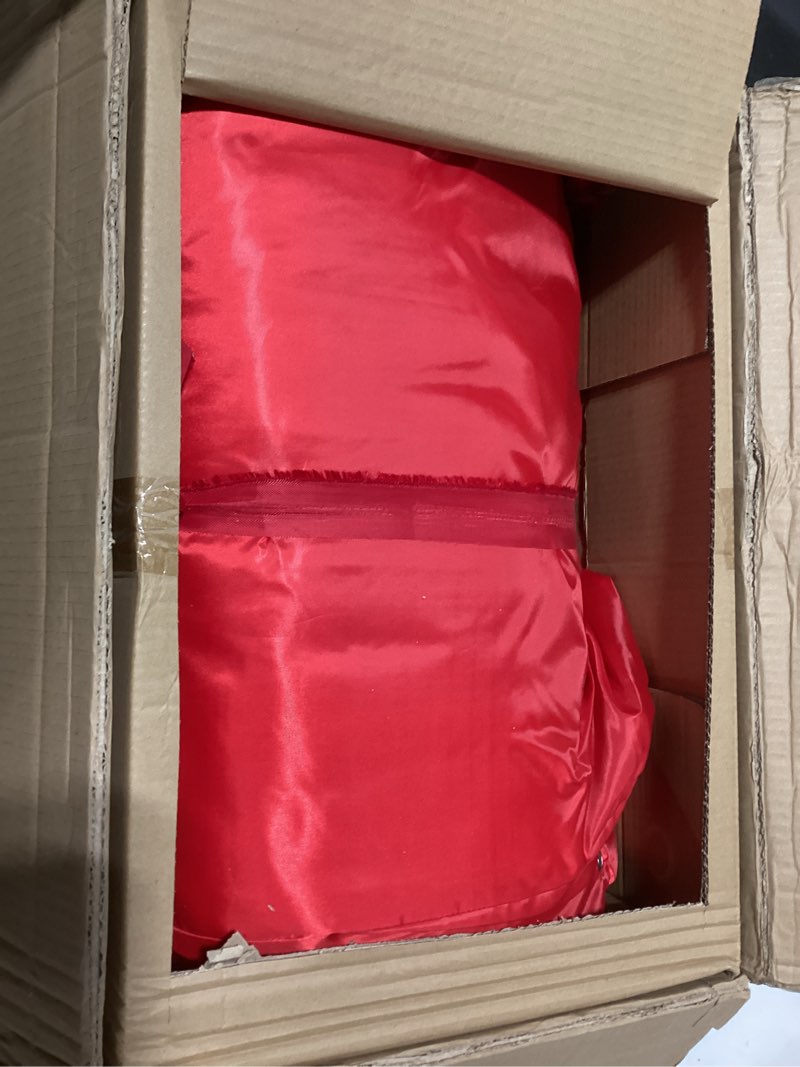 Condition photo showing As Is for 72 x 90 Inch Large Outdoor Red Christmas Bow Decorations, Waterproof Giant 4-Loop Xmas Decorative Bow for Garage Door Porch Gate House Front Yard Holiday Decorations