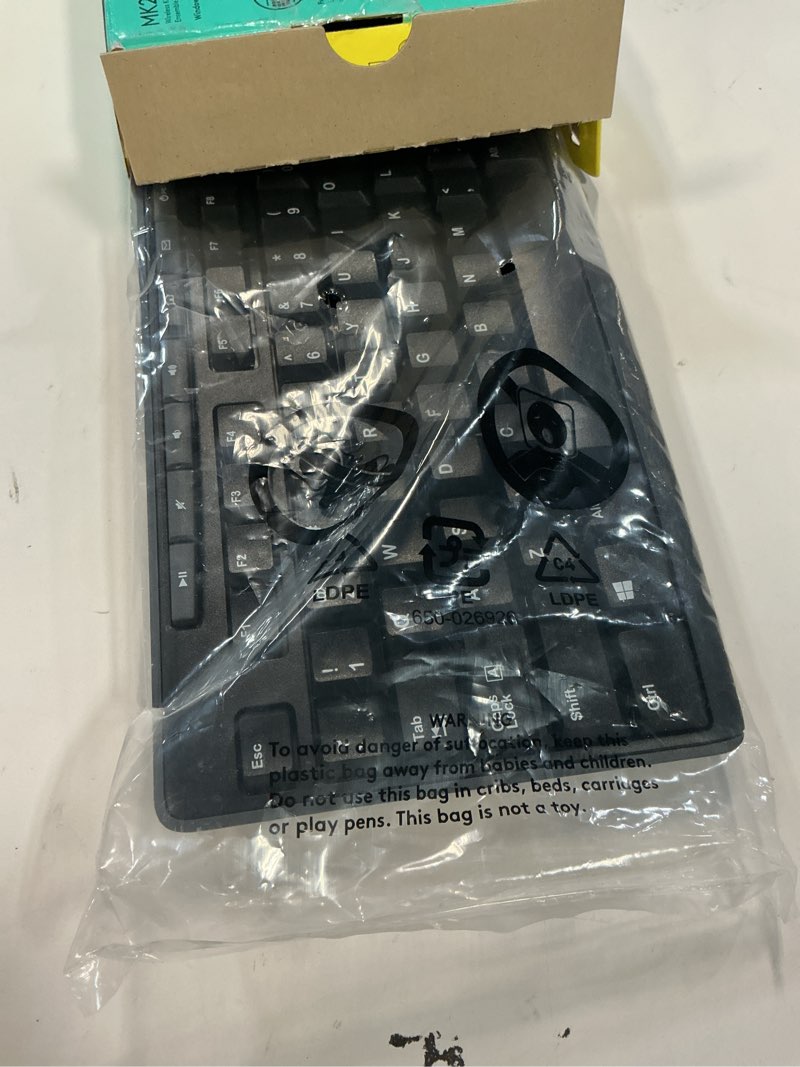 Condition photo showing As Is for Logitech MK270 Wireless Keyboard and Mouse Combo for Windows, 2.4 GHz, 8 Multimedia Keys, PC, Laptop, Wireless Keyboard Compact Mouse Combo - Black