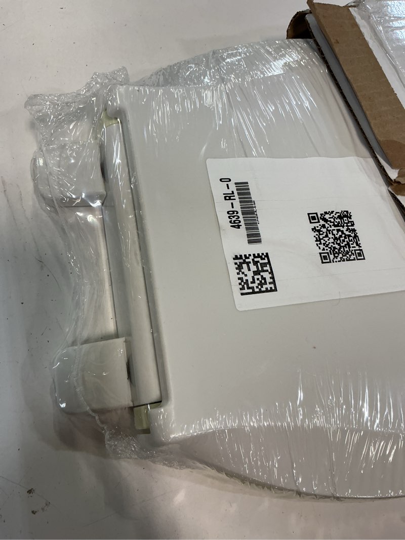Condition photo showing New/Like New for kohler 4639-rl-0 cachet readylatch round toilet seat soft close, white white round ready latch