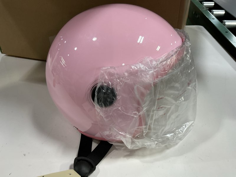 Condition photo showing New/Like New for Youth & Kids Gift Retro Electric Motorcycle 3/4 Half Helmet,Toddler Cute 3/4 Open Face Motorcycle Half Helmet,DOT Approved,Boys Girls Go-Kart Dirt-Bike Street Scooter Vespa ATV Helmet One size(48-58 cm) Pink