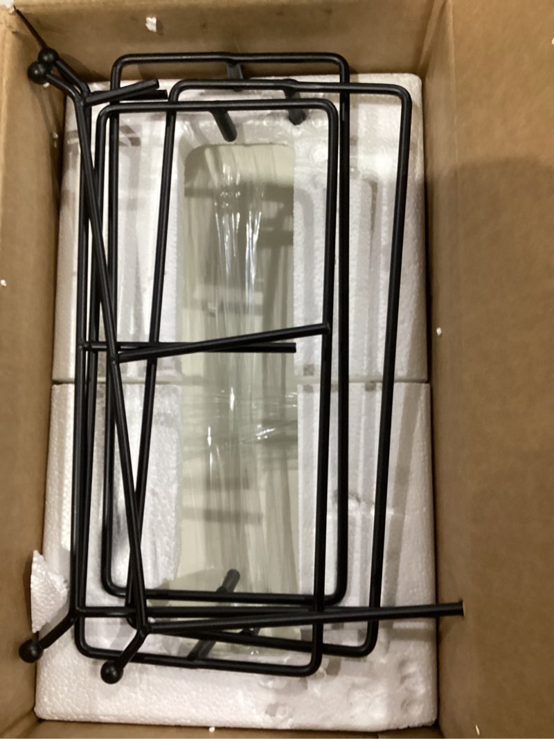 Condition photo showing New/Like New for MALACASA 3 Tier Serving Trays for Party, Porcelain Serving Platters and Trays, 12 Inch Tiered Tray Stand, Fruit Tray, Trays for Serving Food, White Dessert Stand with Collapsible Sturdier Metal Rack White 12 Inch