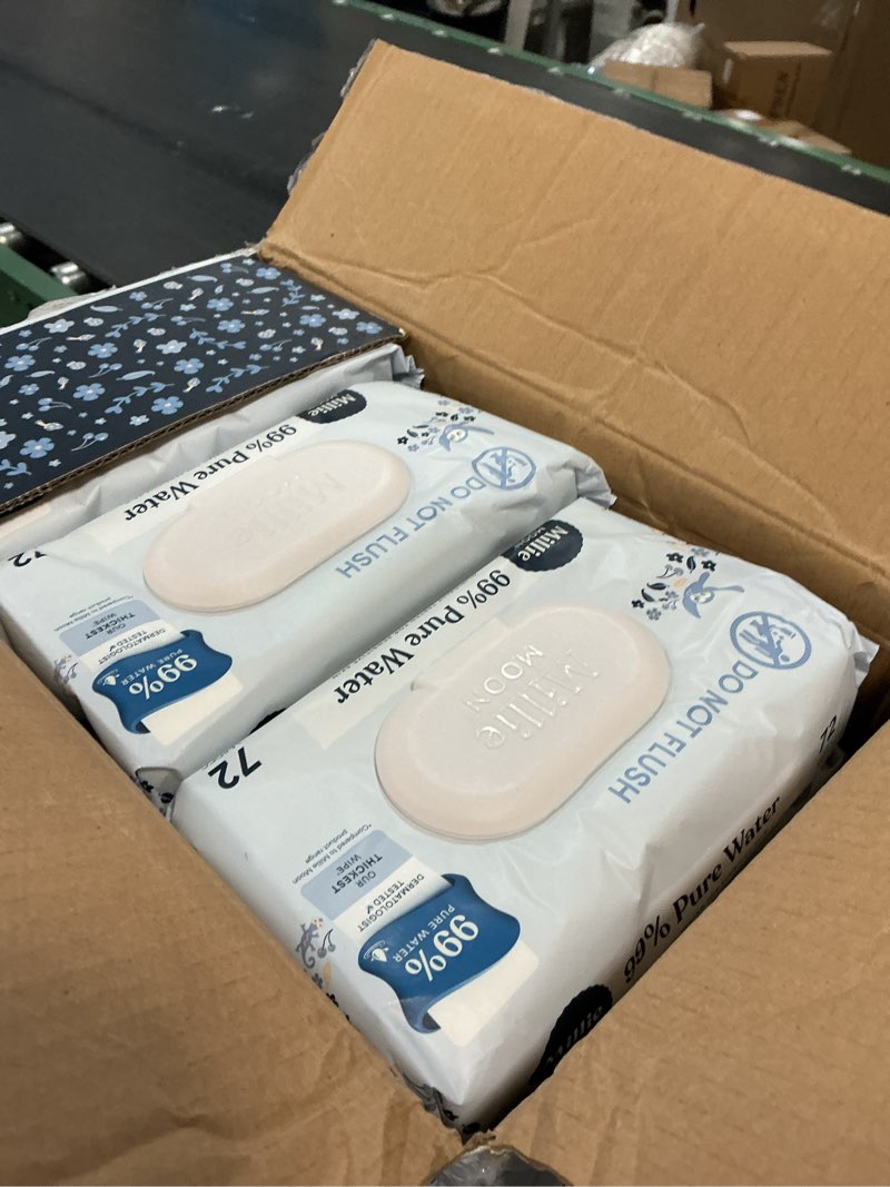Condition photo showing New/Like New for millie moon 99% pure water baby wipes - 1080ct: whole body & diaper area, recommended for normal skin, unscented