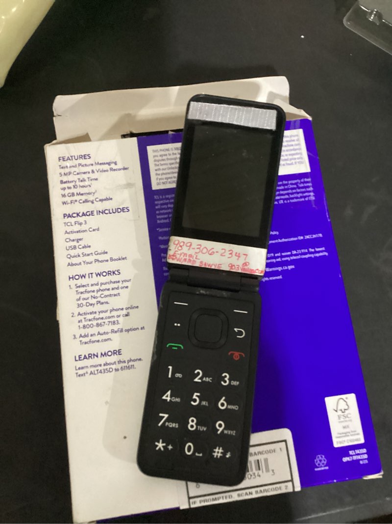 Condition photo showing As Is for doesnt power on tracfone tcl flip 3, 16gb, gray - prepaid feature phone [locked to tracfone]