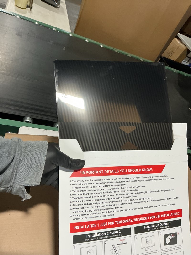 Condition photo showing New/Like New for Magicmoon 2-Pack 24 Inch Computer Privacy Screen Filter, Anti-Spy/Glare Protector Film for Widescreen Monitor with 16:9 Aspect Ratio (Width x Height: 531mm x 298mm) [2 Pack] 24 Inch 16:9 Aspect Ratio