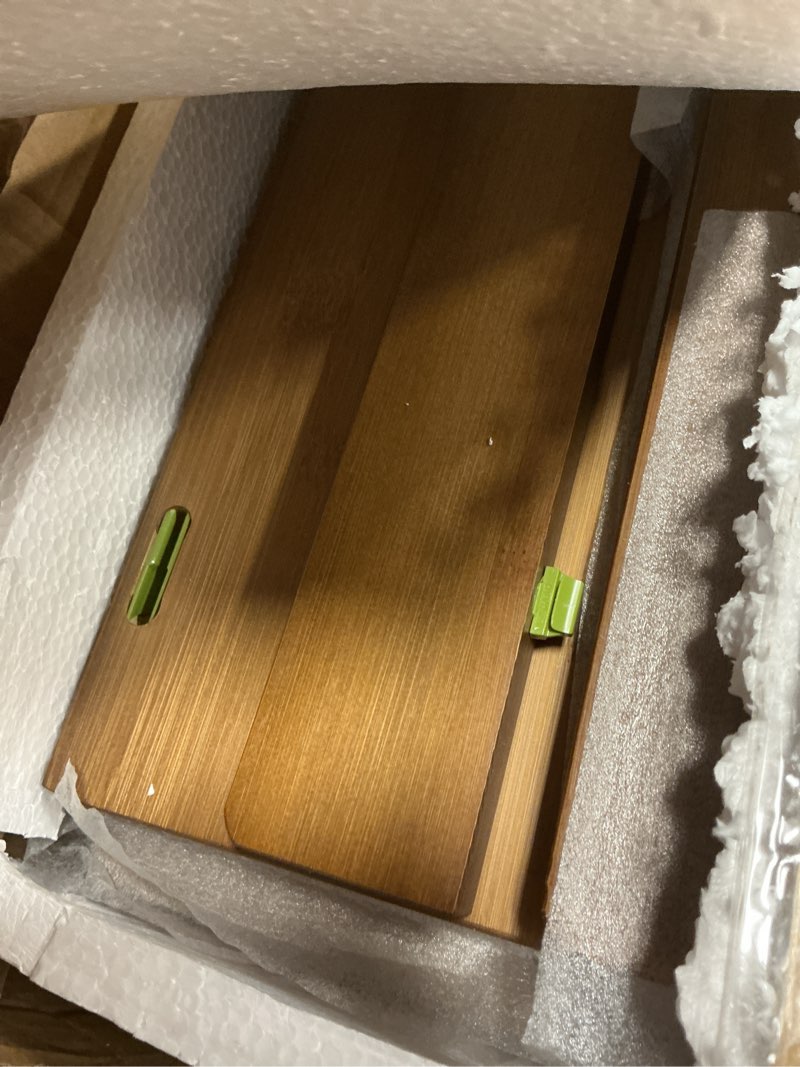 Condition photo showing Good Condition for wire shelf covers, bamboo wire rack covers for pantry, closet (4pcs, 34" w x 12" d) 34"w x 12"d 4