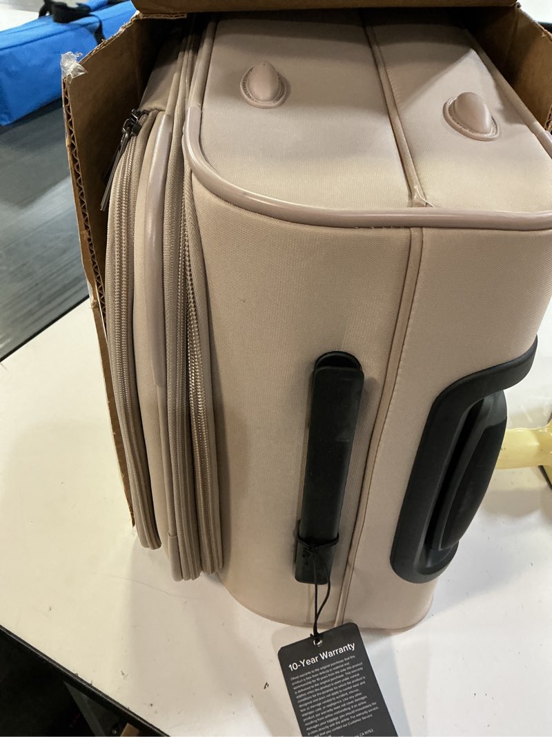 Condition photo showing Good Condition for btl 20-inch expandable nylon softside carry-on upright luggage with 360 spinner wheels and divider pockets  taupe